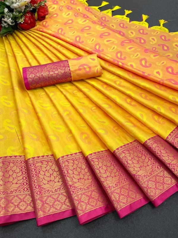Aab Tansui Mango Kanjeevaram Soft Silk Saree Collection